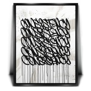 Consistency Graffiti - Black and White I Canvas