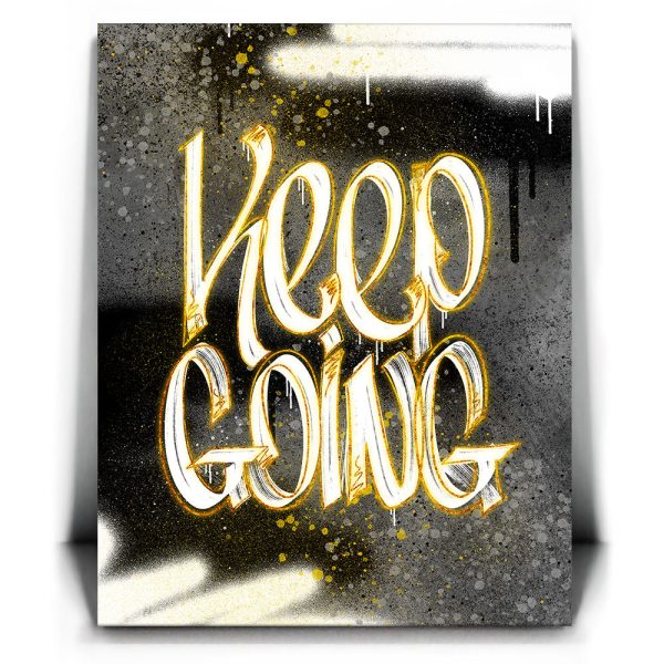 Keep Going - Calligraphy Canvas - Image 2