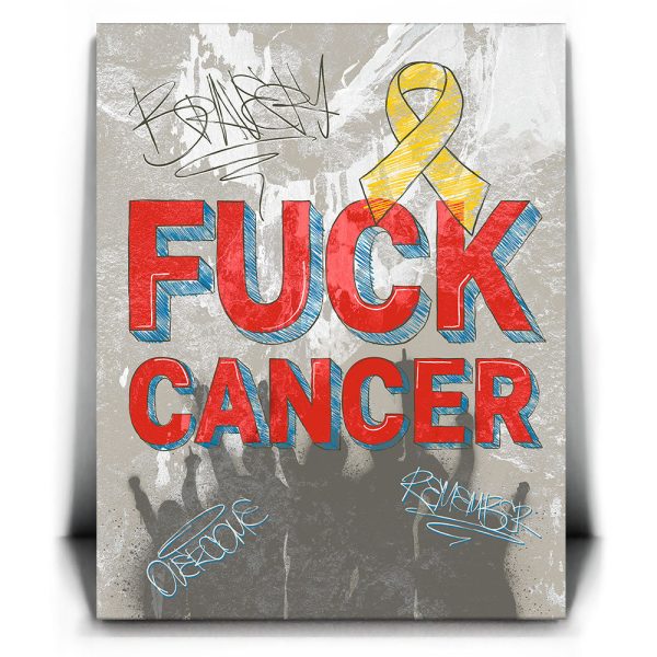 F*CK Cancer - Sketch III Canvas - Image 2
