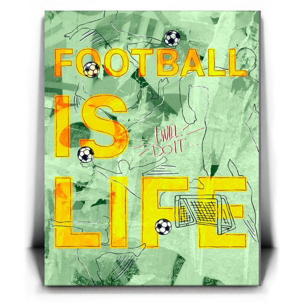 Football Is Life - Sketch II Canvas - Image 2