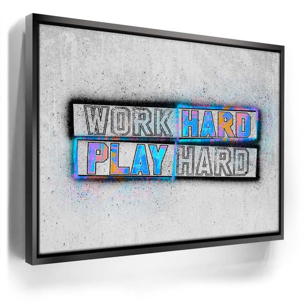 Work Hard Play Hard - Stencil II Canvas - Image 3