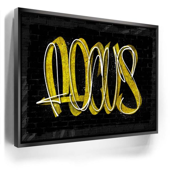 Focus - Calligraphy - Gold Canvas - Image 3