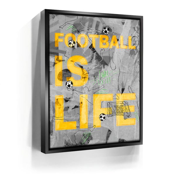 Football Is Life - Sketch I Canvas - Image 3