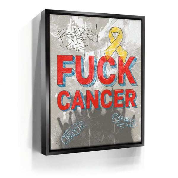 F*CK Cancer - Sketch III Canvas - Image 3
