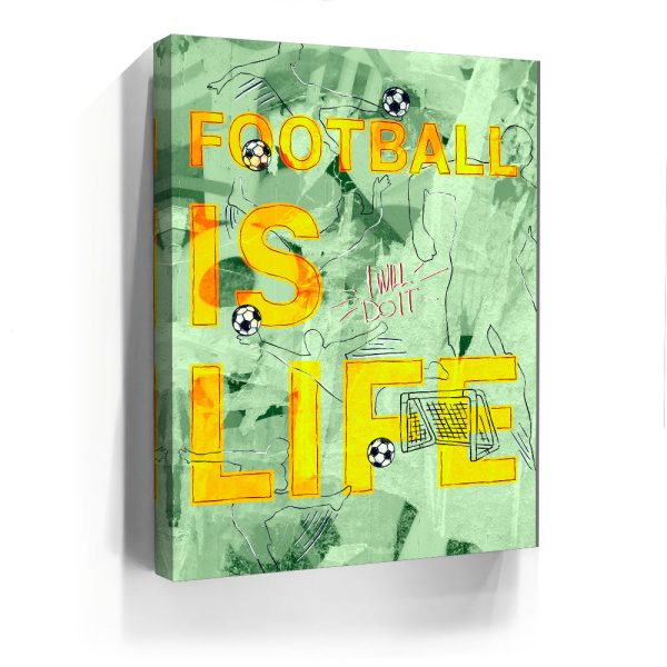 Football Is Life - Sketch II Canvas - Image 4