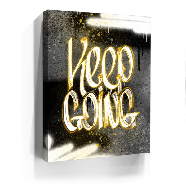Keep Going - Calligraphy Canvas - Image 4