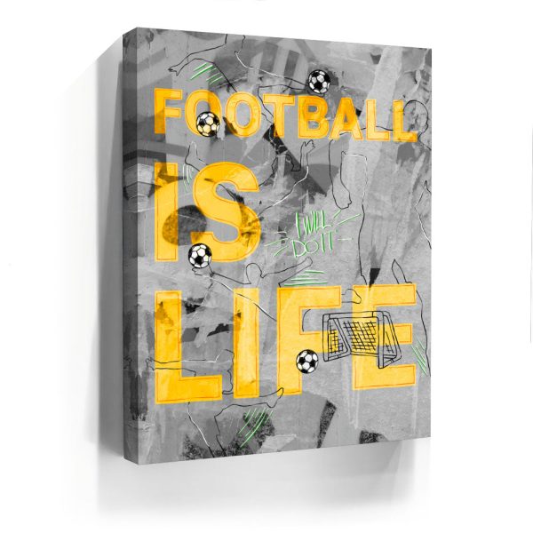 Football Is Life - Sketch I Canvas - Image 4