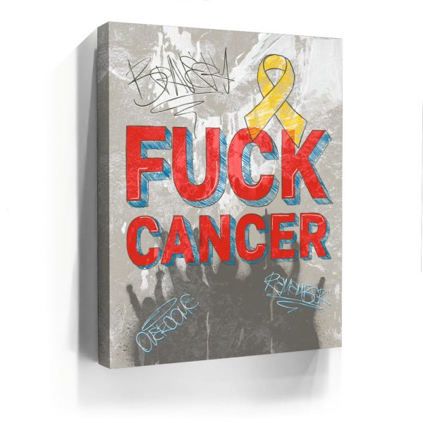 F*CK Cancer - Sketch III Canvas - Image 4