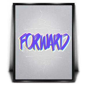 Forward - Light - Calligraphy III Canvas