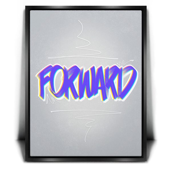 Forward - Light - Calligraphy III Canvas