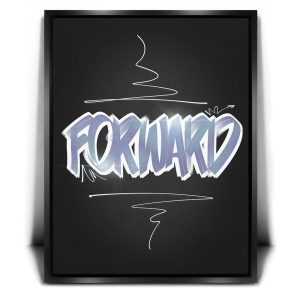Forward - Dark - Calligraphy II Canvas