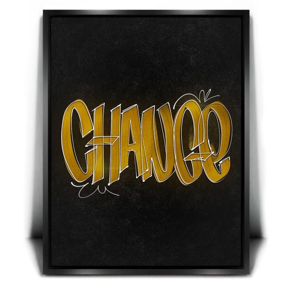 Change - Calligraphy Canvas