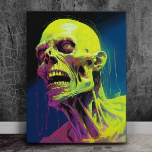 Ghostly Neon Ghoul Canvas