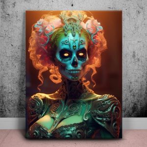 Dia De Los Muertos - Gold Canvas