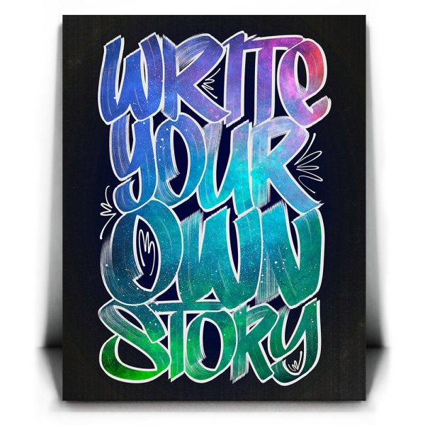 Write Your Own Story - Calligraphy Canvas - Image 2