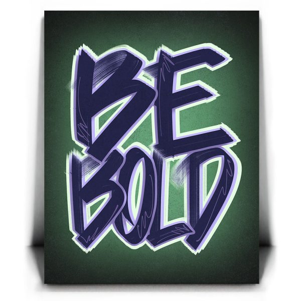 Be Bold - Calligraphy II Canvas - Image 2
