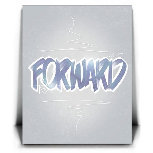 Forward - Light - Calligraphy II Canvas - Image 2