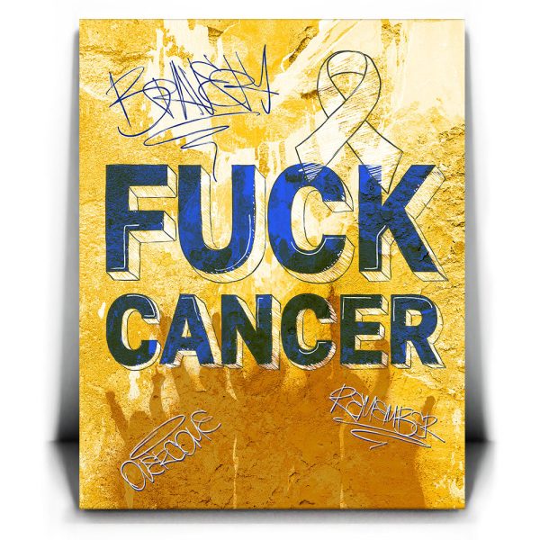 F*CK Cancer - Sketch II Canvas - Image 2