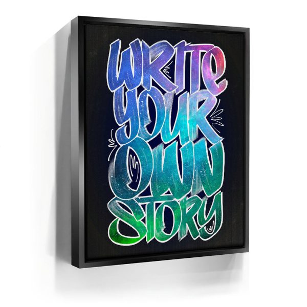 Write Your Own Story - Calligraphy Canvas - Image 3
