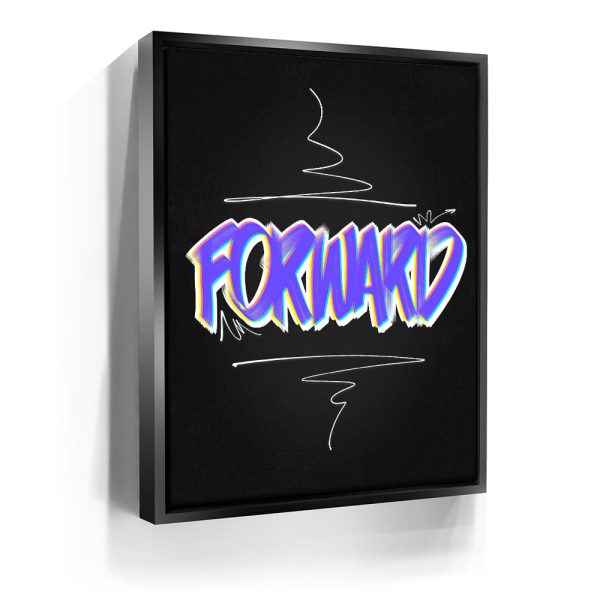 Forward - Dark - Calligraphy III Canvas - Image 3