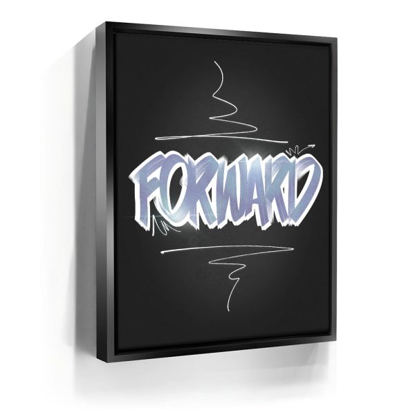 Forward - Dark - Calligraphy II Canvas - Image 3