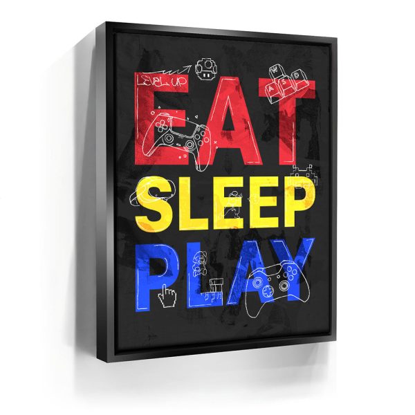 Eat, Sleep, Play - Sketch Canvas - Image 3