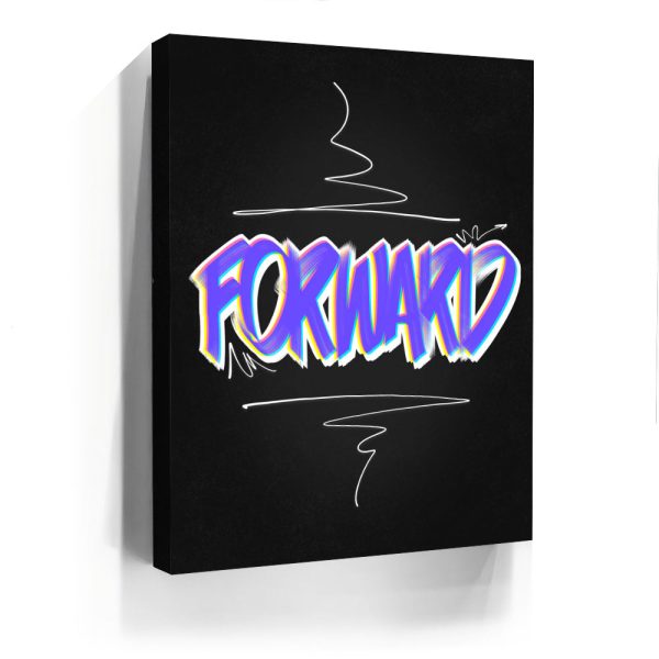 Forward - Dark - Calligraphy III Canvas - Image 4