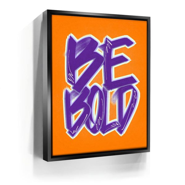 Be Bold - Purple - Calligraphy Canvas - Image 3