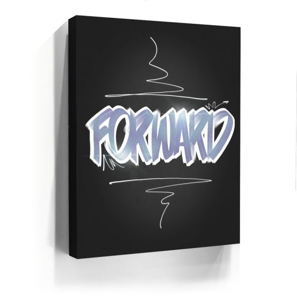 Forward - Dark - Calligraphy II Canvas - Image 4