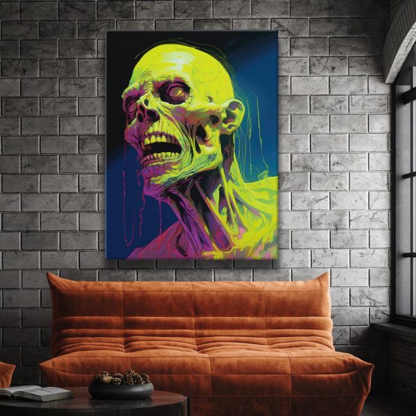 Ghostly Neon Ghoul Canvas - Image 4