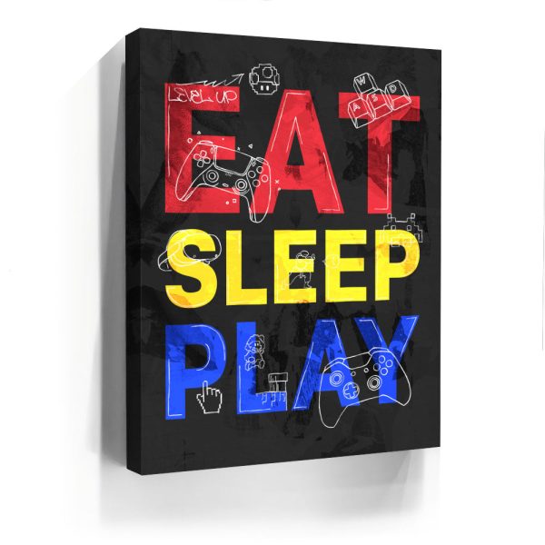 Eat, Sleep, Play - Sketch Canvas - Image 4