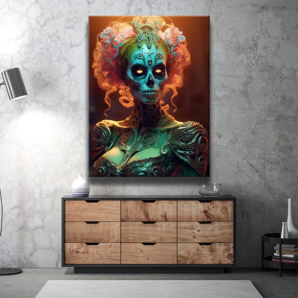 Dia De Los Muertos - Gold Canvas - Image 4