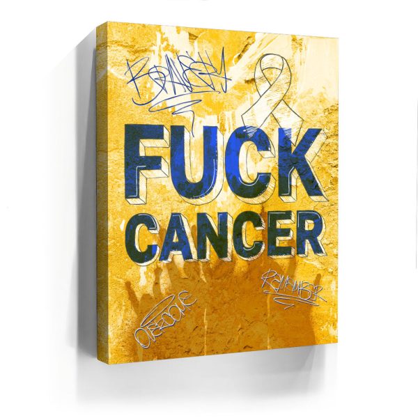 F*CK Cancer - Sketch II Canvas - Image 4