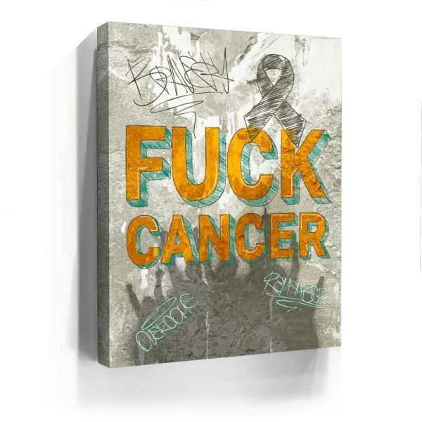 F*CK Cancer - Sketch I Canvas - Image 4